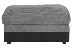 HOME Harley Large Fabric Storage Footstool - Charcoal.